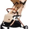 Ding Vivo Wandelwagen - Beige/Rose - Inklapbare Buggy - Inclusief Boodschappenmandje En Zonnekap