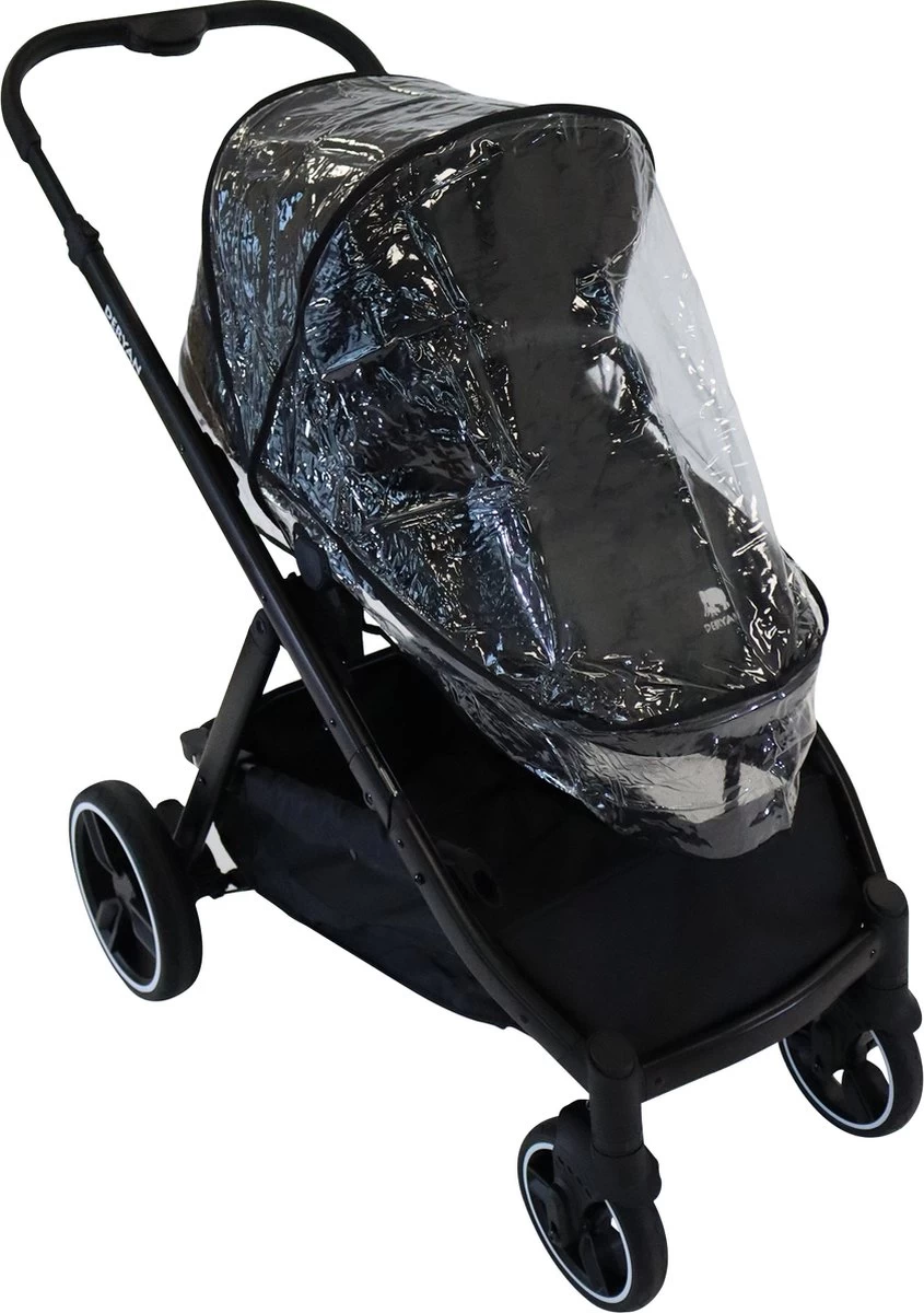 Deryan Evy Buggy Regenhoes - Transparant Regenscherm Voor Kinderwagen - Regenkap - Afbeelding 3