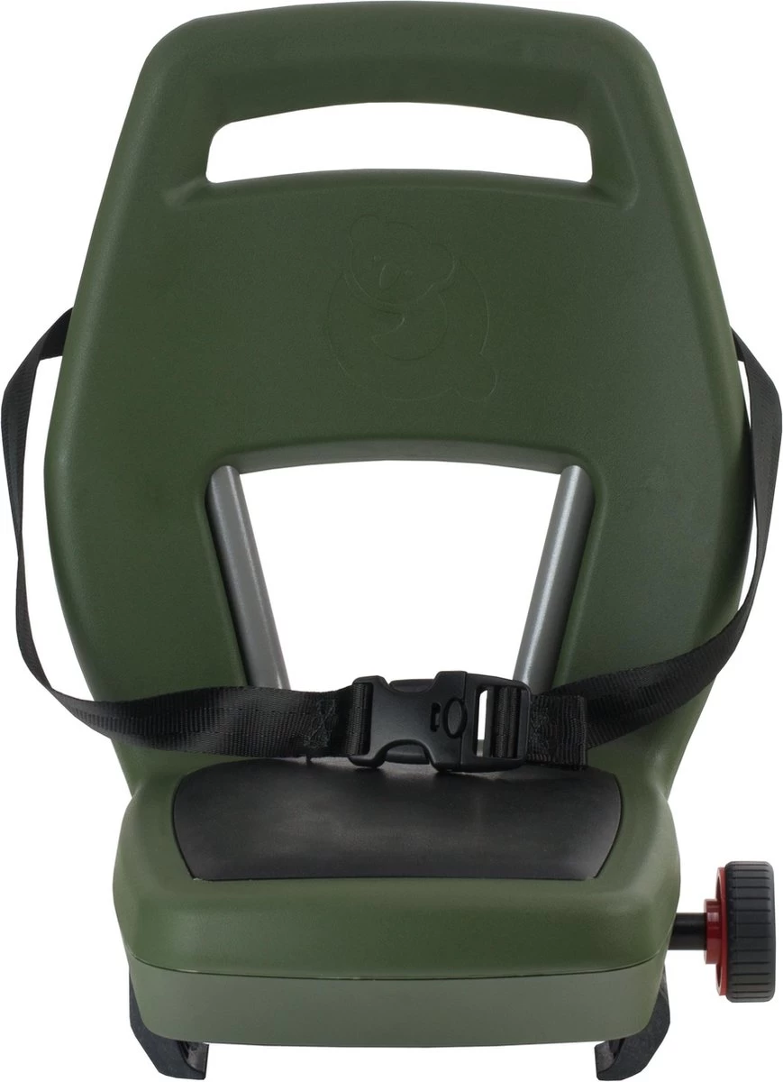 Qibbel 6+ Junior Fietsstoeltje Achter - Legergroen Met Zwart Kussentje - Afbeelding 10