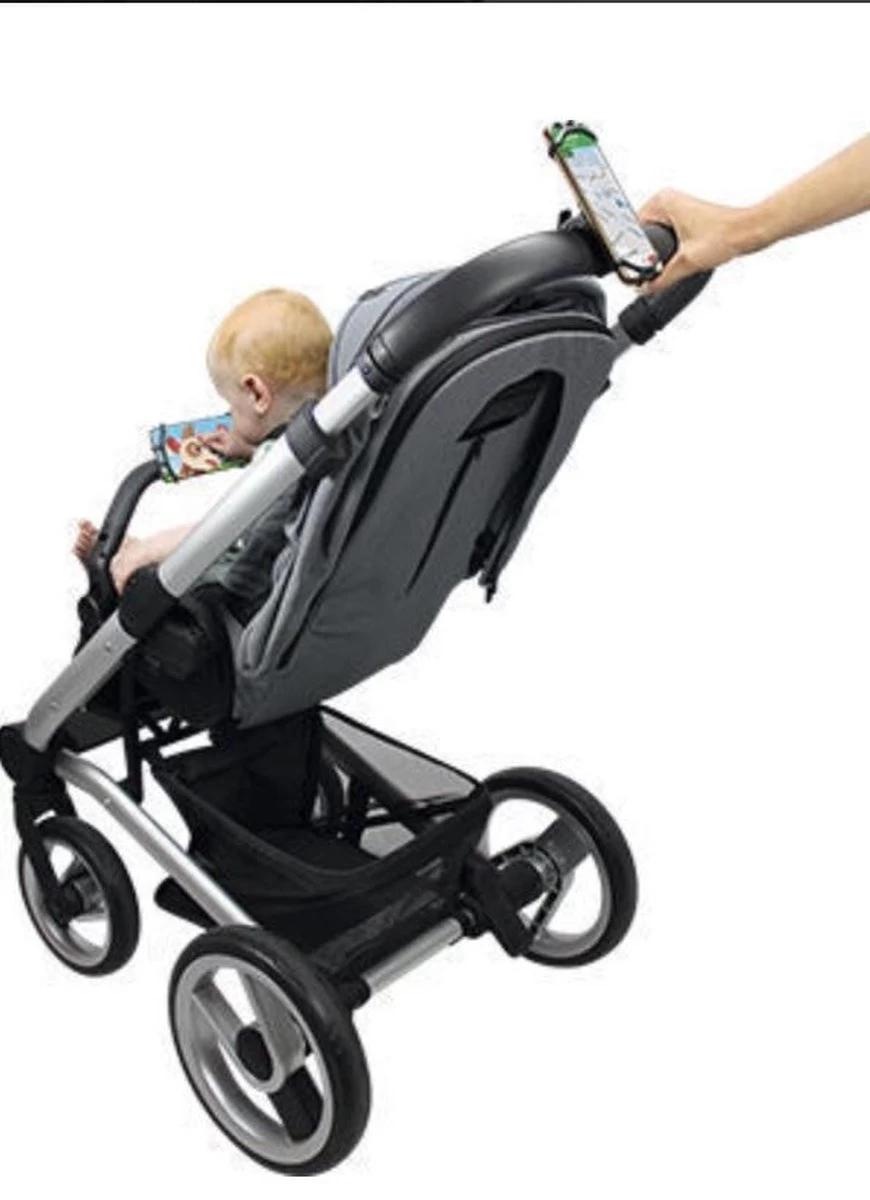 Dooky Telefoonhouder Smartphone Telefoon Houder 360* Rotatie Universeel Kinderwagen Fiets Zwart - Afbeelding 14