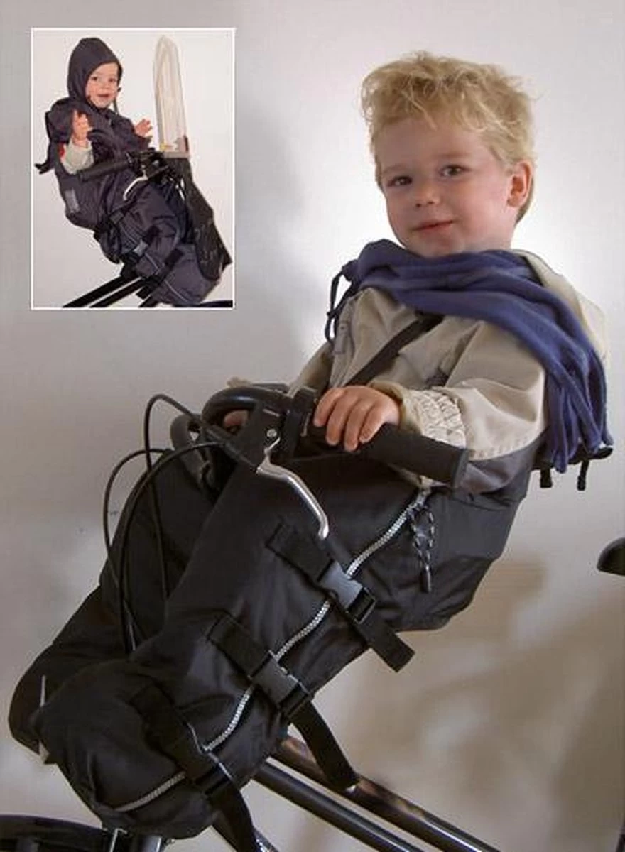 Deryan Bike-a-way Fietsstoeltje Voor - Fiets Regenhoes - Warme Jas En Windbreaker + Regenponcho - Bobike & Yepp - Afbeelding 14