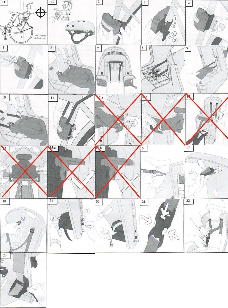 Brioso Fietsstoeltje Achter - Achterzitje Fiets - Kinderzitje Fiets - Zwart/rood - Afbeelding 7