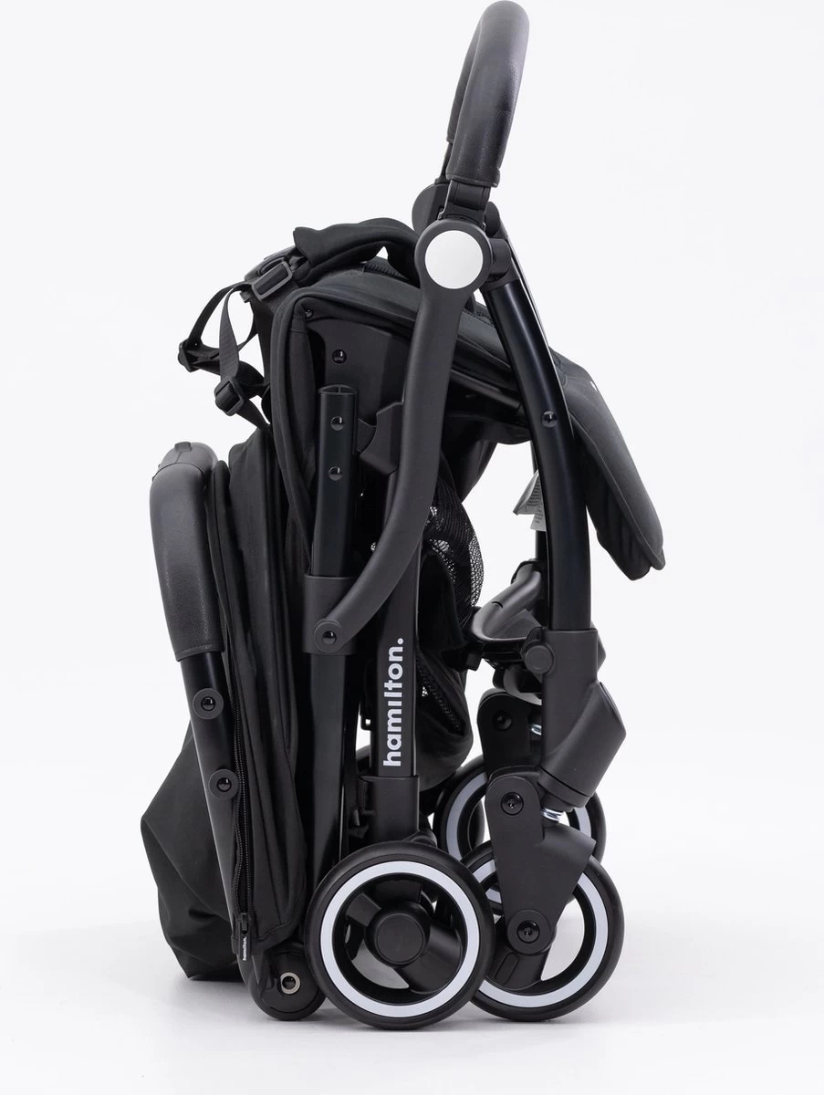 Hamilton By Yoop X1 Plus Buggy – Nieuw, Hoger, Uitgebreider 2023 Model – Premium Stroller Met One Hand Folding Technologie – Zwart – Lichte, Verstelbare En Wendbare Kinderwagen Met Vele Gemakken - Afbeelding 11