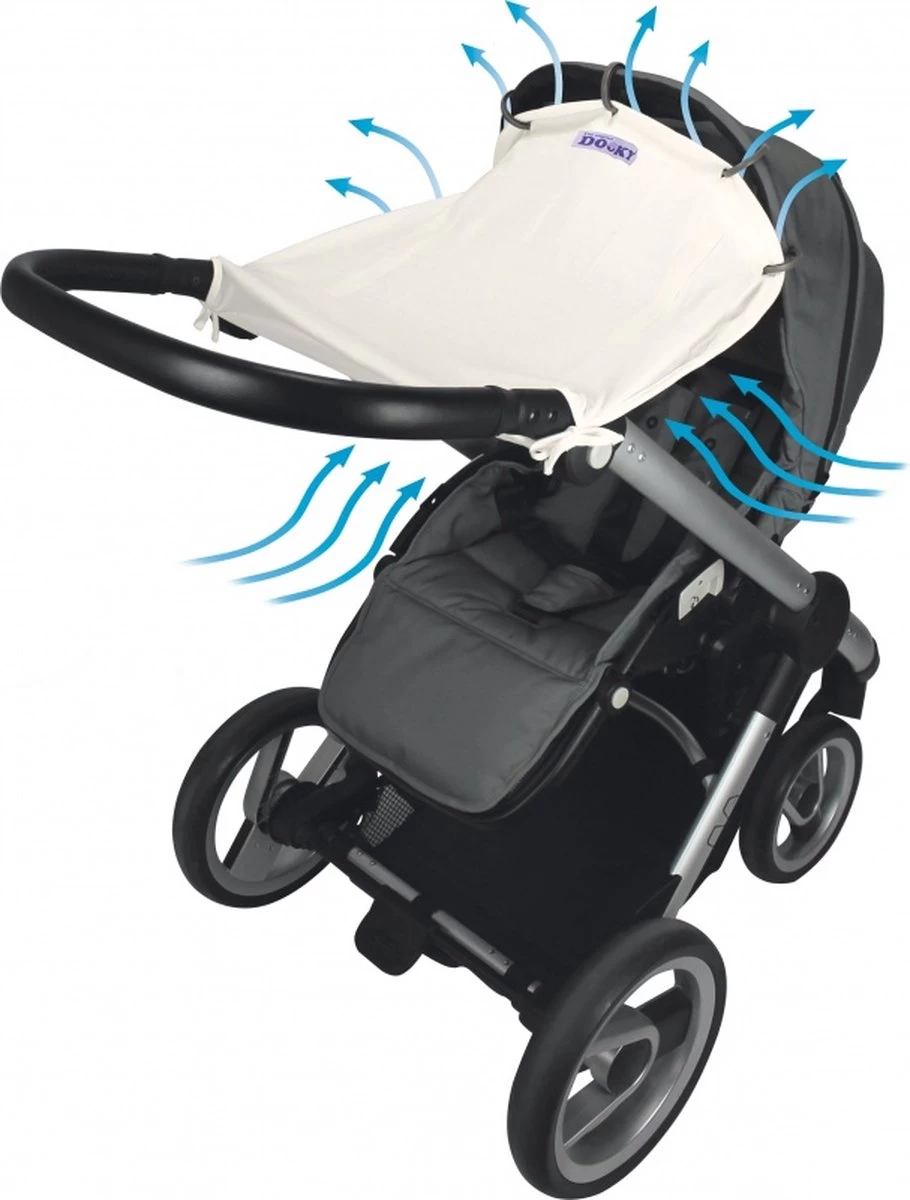 Dooky Universal Cover Zonnescherm Kinderwagen - Crème - Afbeelding 10