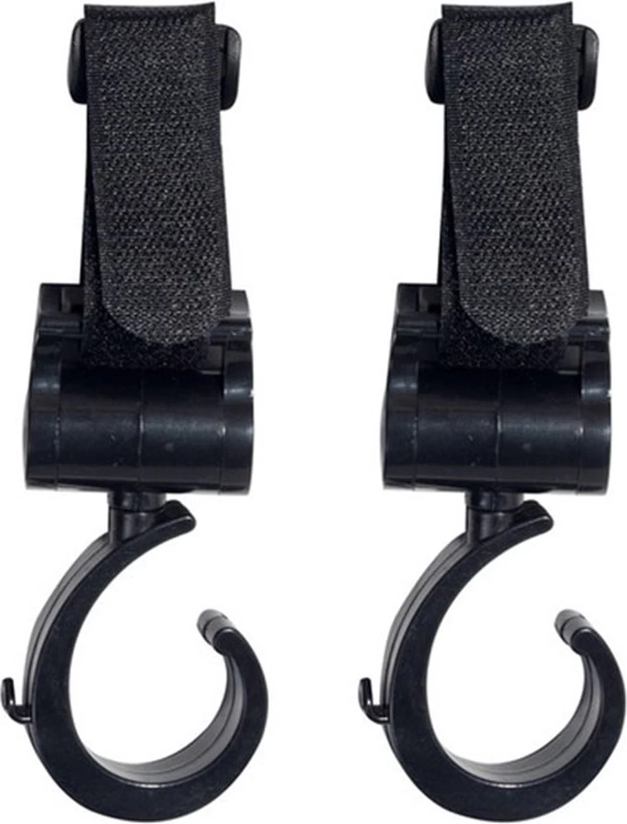 Kinderwagen Tassenhaak 2 Stuks - Boodschappenhaken - Tassenhanger - Babywagen Tassenhaak - Strollerhook - Buggy Haak - Bags Holder - Tassenclips - Rugzak Hanger - Verplaatsbare Hanger - Rolstoelhaak - Auto Hoofdsteun Haak
