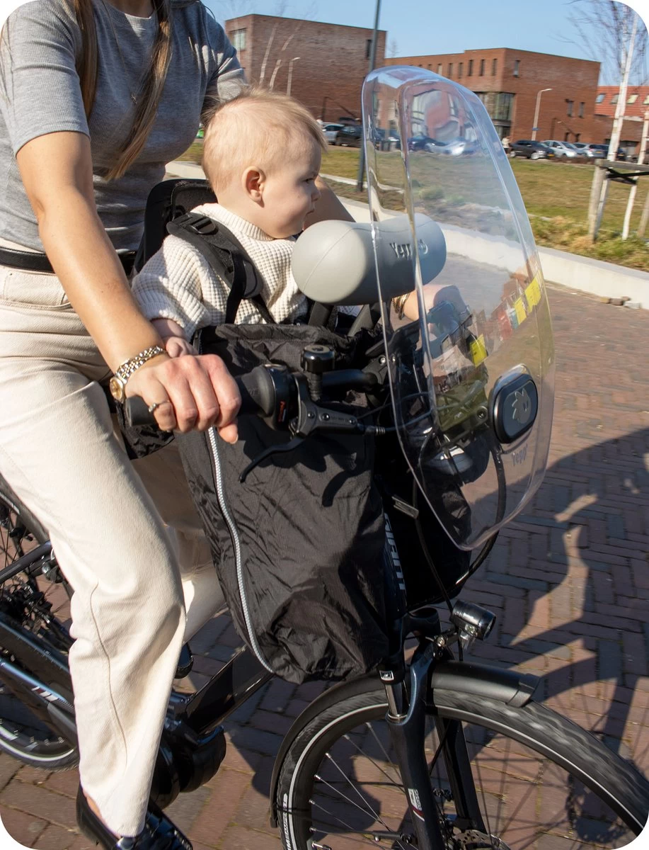Deryan Bike-a-way Fietsstoeltje Voor - Fiets Regenhoes - Warme Jas En Windbreaker + Regenponcho - Bobike & Yepp - Afbeelding 10