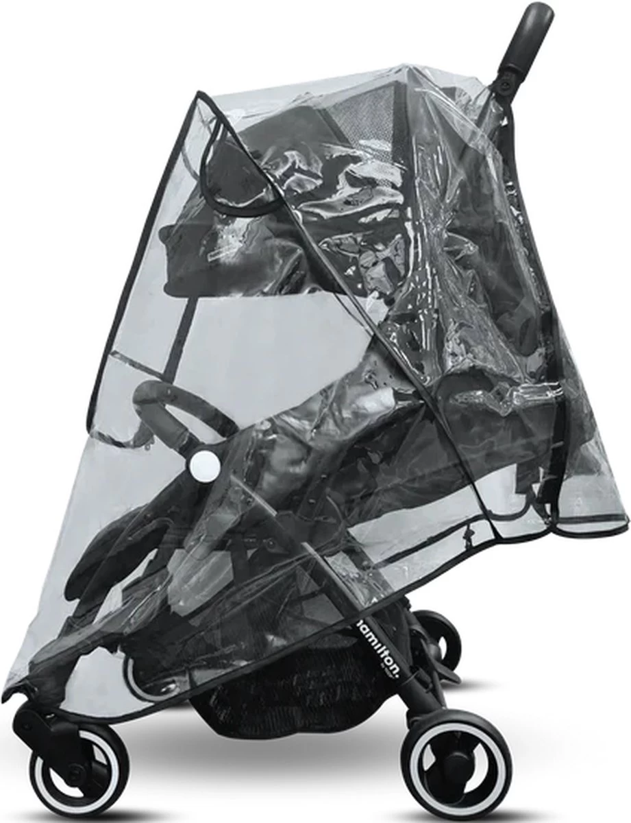 Hamilton By Yoop Buggy Premium Regenhoes Met Transparant Venster – Waterdicht, Winddicht En Stofdicht Regenscherm – Eenvoudig Te Monteren Transparant Weerschild Kinderwagen