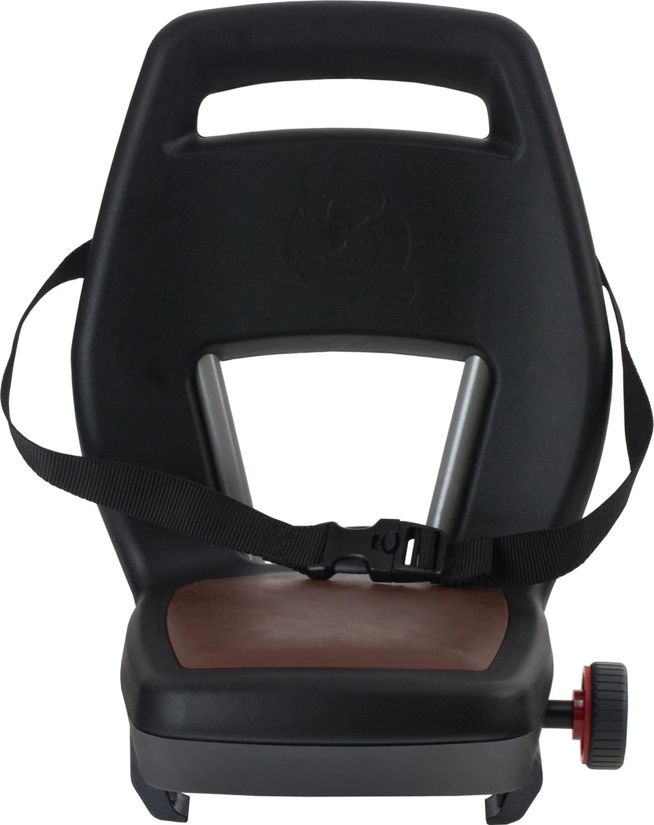 Qibbel 6+ Junior Fietsstoeltje Achter - Zwart Met Bruin Kussentje