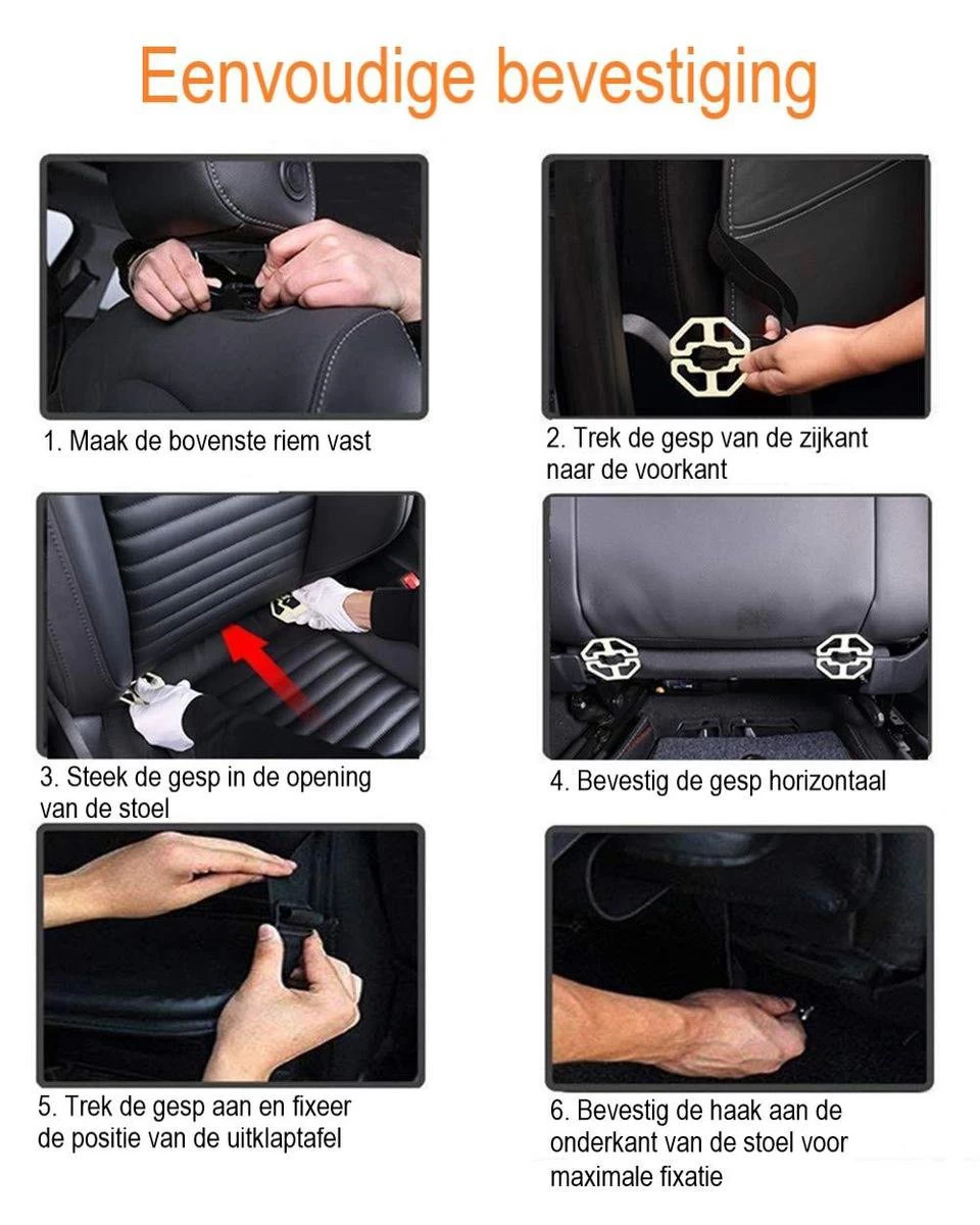 Luxe Auto Organizer Met Tablet Houder Autostoel Organiser Ipadhouder Voor Kinderen – Beige - Afbeelding 7