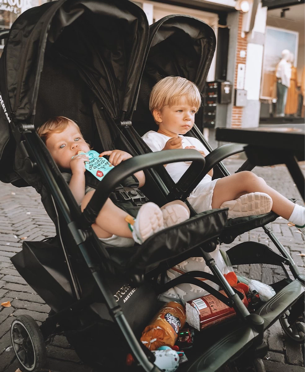 Deryan Luxe Rolo X2 Dubbele Buggy - Duo Buggy - Zwart - Afbeelding 6
